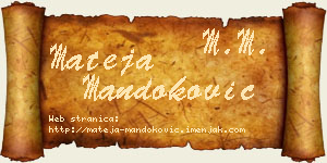 Mateja Mandoković vizit kartica